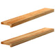 VIDAXL -Fensterscheiben 2 PCs 100x15x2 cm Feststoffhellbraun