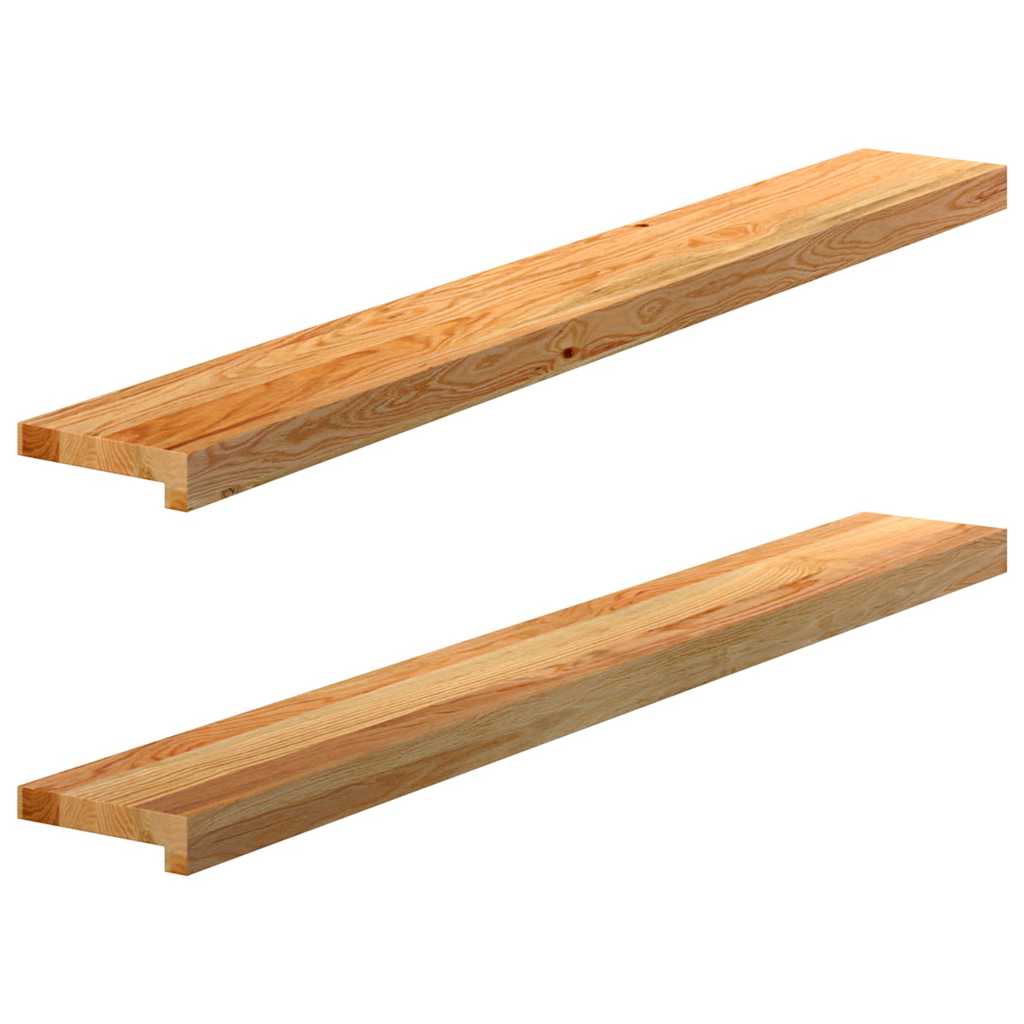 VIDAXL -Fensterscheiben 2 PCs 120x15x2 cm feste Eichene Hellbraun