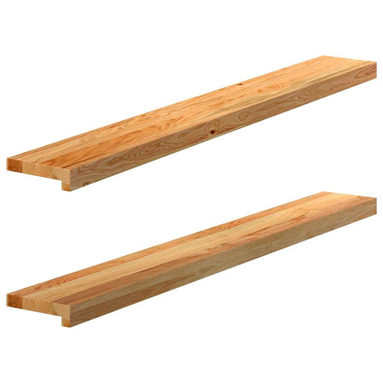 VIDAXL -Fensterscheiben 2 PCs 120x15x2 cm feste Eichene Hellbraun