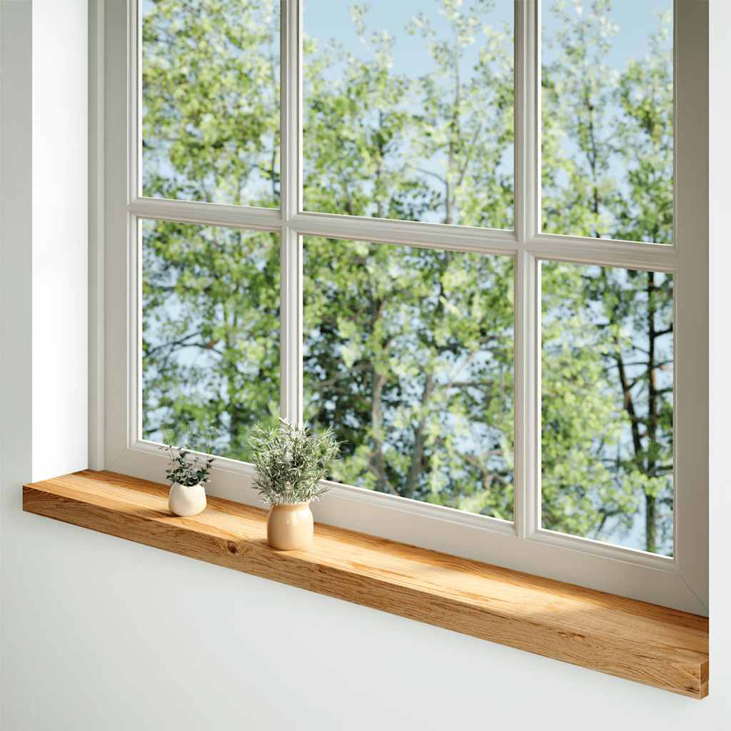VIDAXL -Fensterscheiben 2 PCs 140x15x2 cm feste Eiche hellbraun