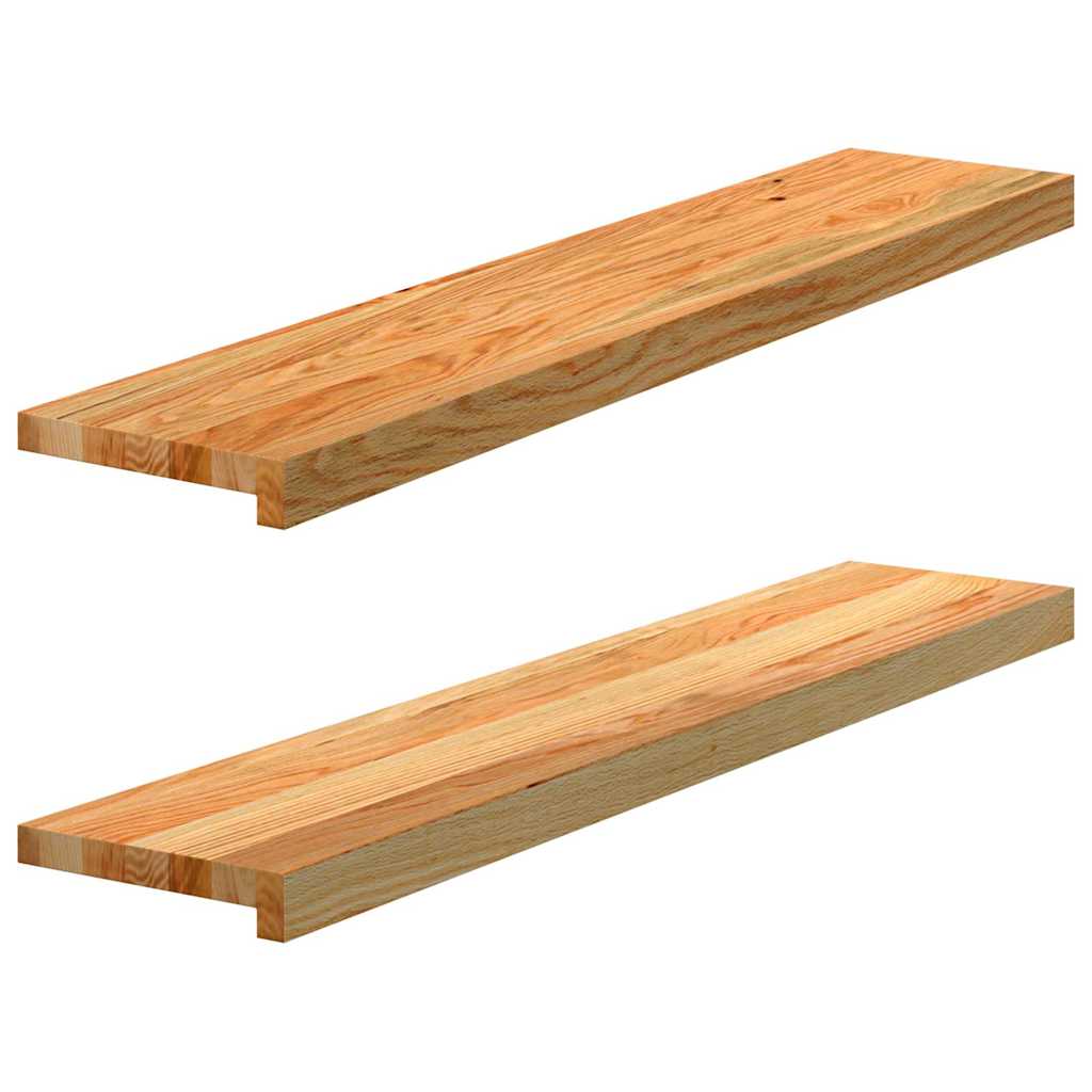 VIDAXL -Fensterschwester 2 PCs 100x20x2 cm Feststoffhellbraun