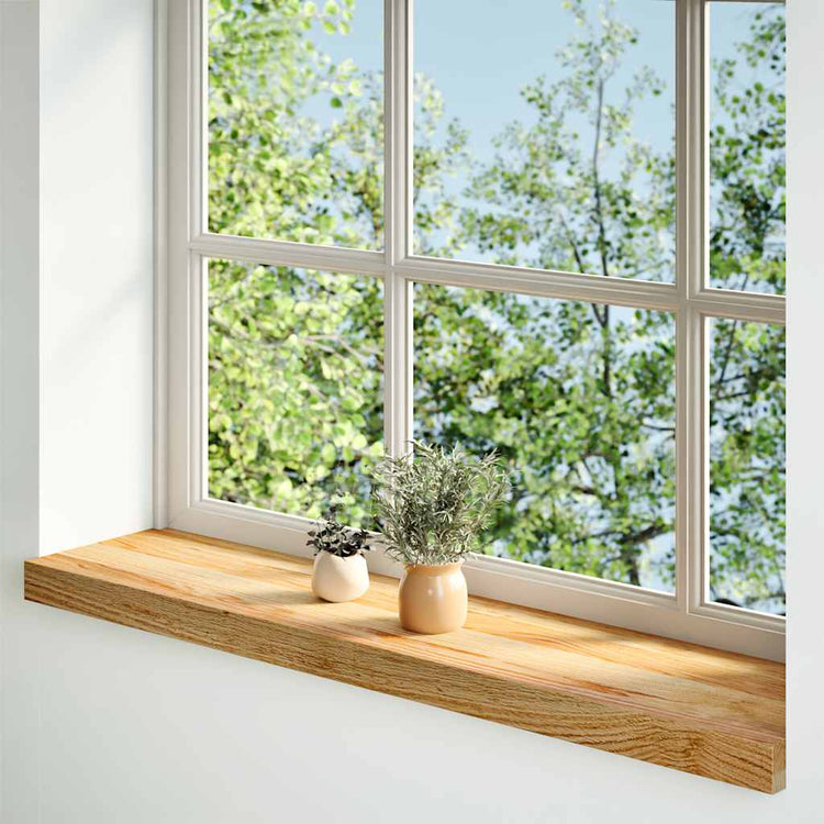 VIDAXL -Fensterschwester 2 PCs 100x20x2 cm Feststoffhellbraun