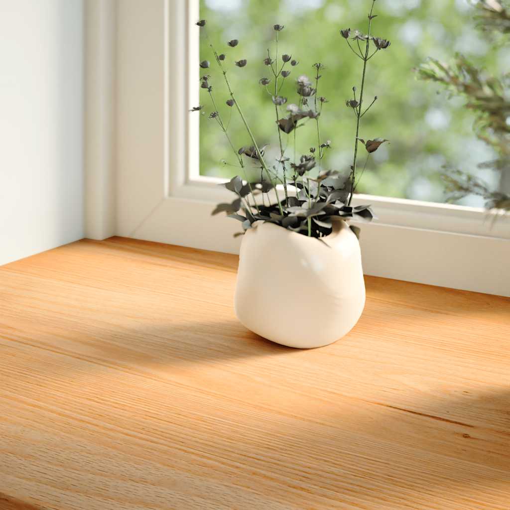 VIDAXL -Fensterscheiben 2 PCs 140x20x2 cm Feststoffhellbraun