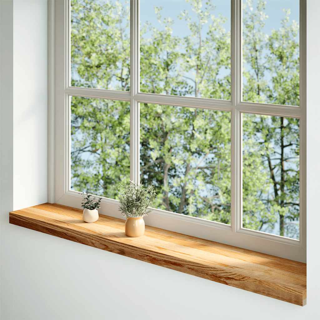 Vidaxx Fensterbänke 2 Stk. 160x20x2 cm Eiche massiv hellbraun