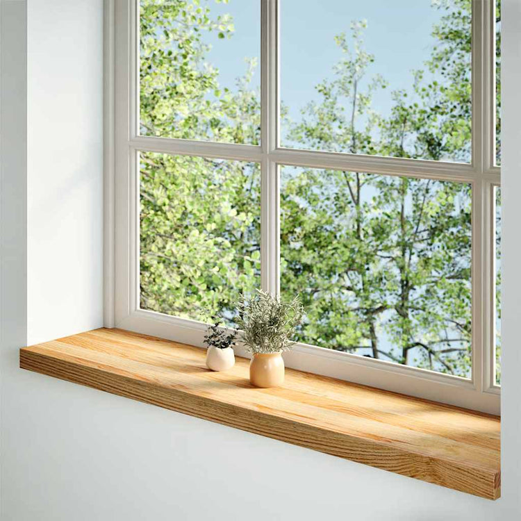 VIDAXL -Fensterscheiben 2 PCs 100x25x2 cm Feststoffhellbraun