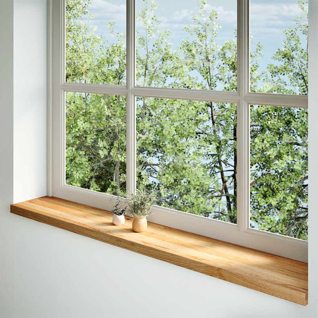 Vidaxx Fensterbänke 2 Stk. 160x25x2 cm Eiche massiv hellbraun