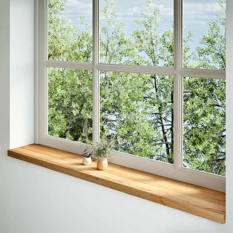 Vidaxx Fensterbänke 2 Stk. 160x25x2 cm Eiche massiv hellbraun