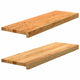 VIDAXL -Fensterschwester 2 ST 80x30x2 cm Feststoff Hellbraun