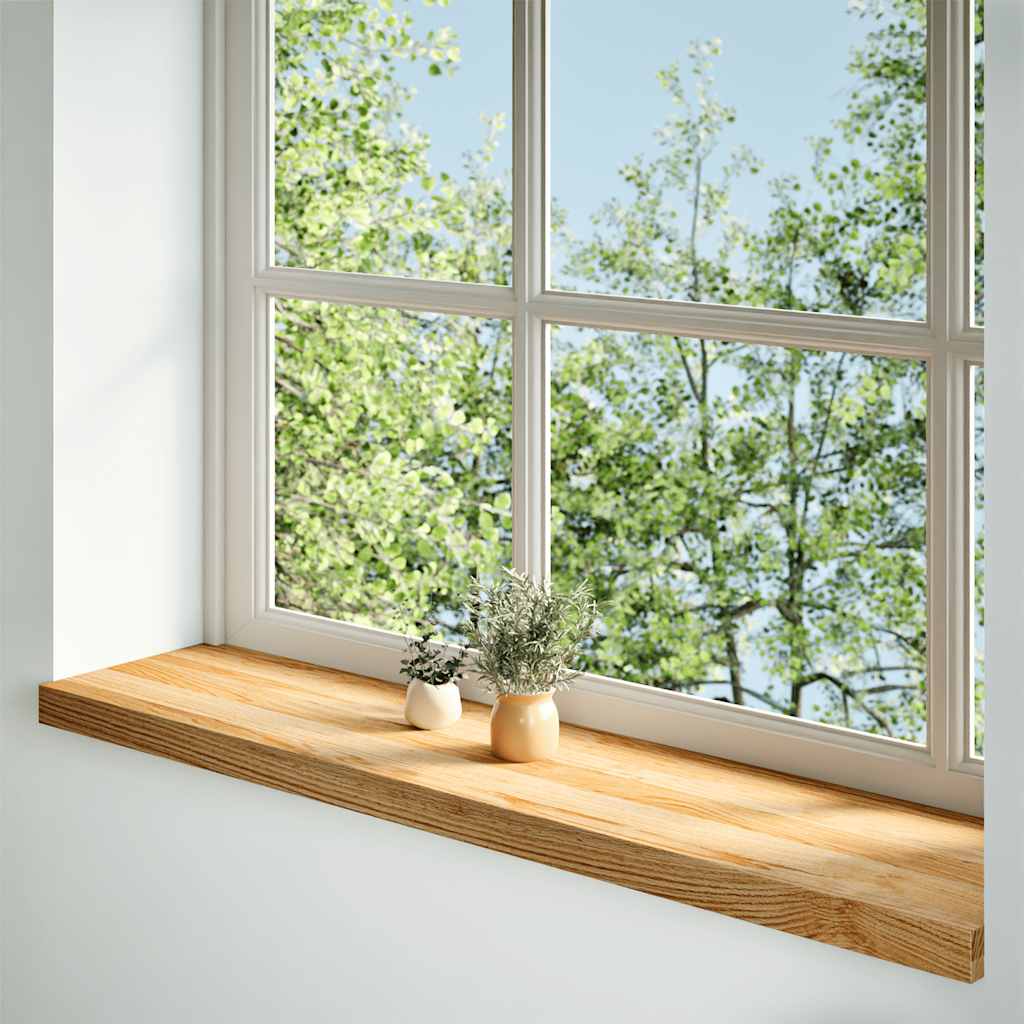 VIDAXL -Fensterscheiben 2 PCs 110x30x2 cm Feststoff Hellbraun