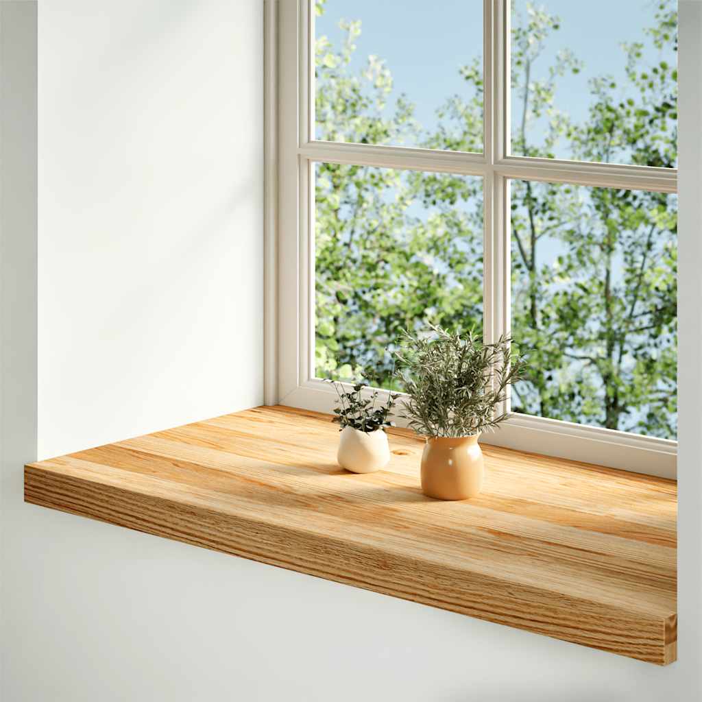 VIDAXL -Fensterbänke 2 ST 70x40x2 cm Festes Eichene Hellbraun