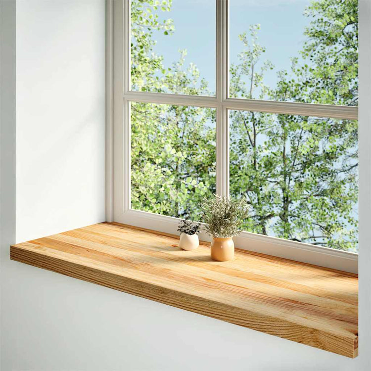 VIDAXL -Fensterscheiben 2 PCs 120 x 40 x 2 cm Feststoffhellbraun