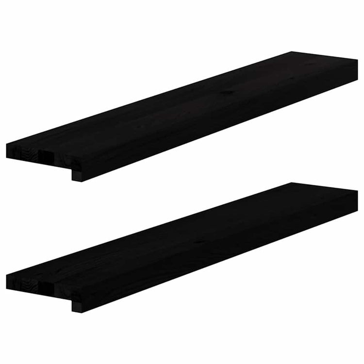 VIDAXL -Fensterscheiben 2 PCs 90x15x2 cm feste Eiche dunkelbraun