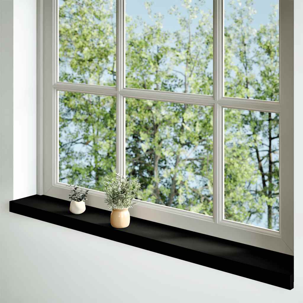VIDAXL -Fensterbänke 2 PCs 120x15x2 cm feste Eiche dunkelbraun