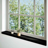 VIDAXL -Fensterscheiben 2 PCs 140x15x2 cm feste Eiche dunkelbraun - afbeelding 1