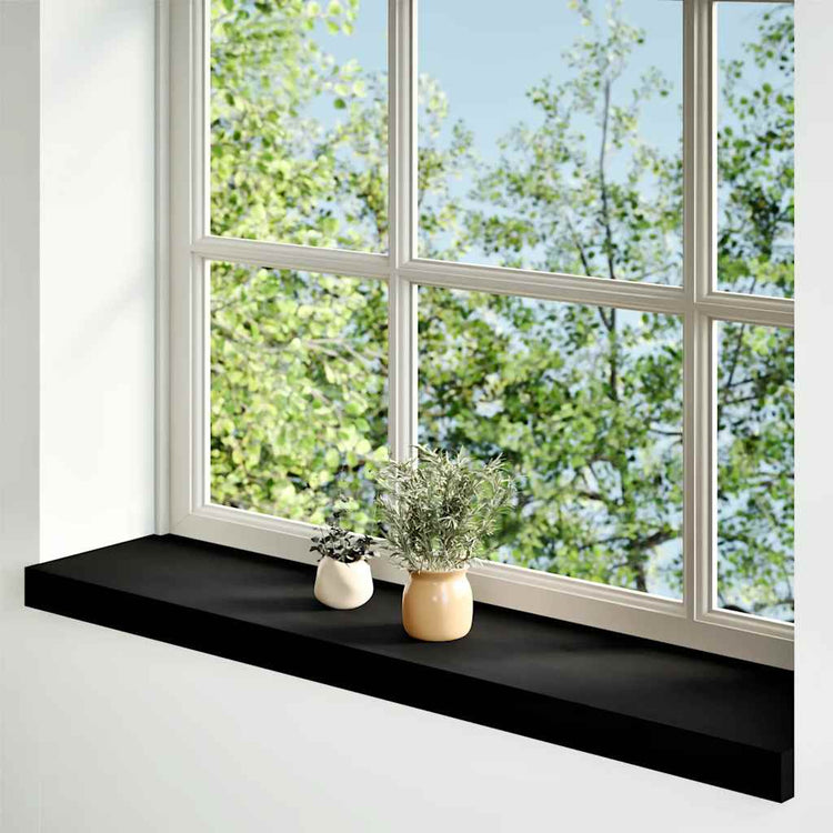 VIDAXL -Fensterbänke 2 ST 70x20x2 cm Feste Eiche dunkelbraun
