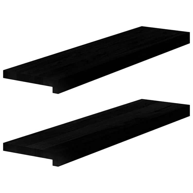 Vidaxl -Fensterschwellen 2 ST 80x20x2 cm Feste Eiche dunkelbraun