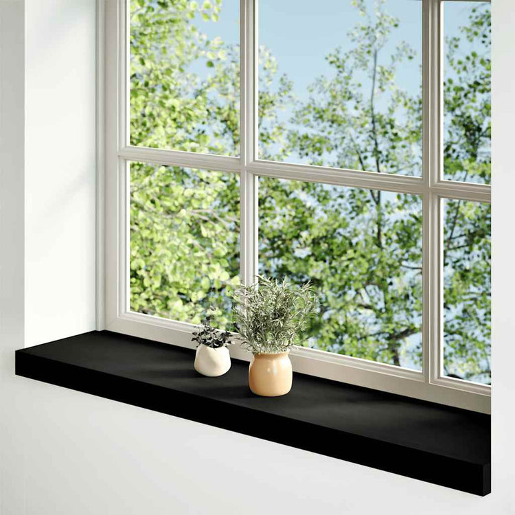 Vidaxl -Fensterschwellen 2 ST 80x20x2 cm Feste Eiche dunkelbraun