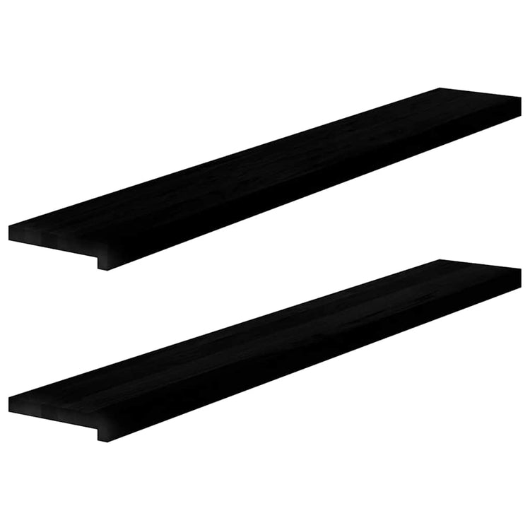 VIDAXL -Fensterbänke 2 PCs 140x20x2 cm Solid Oakwout Dunkelbraun