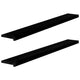 VIDAXL -Fensterschwester 2 PCs 160x20x2 cm Feste Eichenholz dunkelbraun