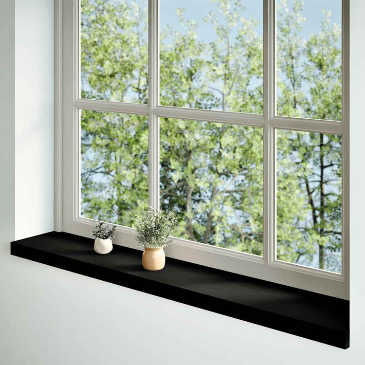VIDAXL -Fensterschwester 2 PCs 160x20x2 cm Feste Eichenholz dunkelbraun