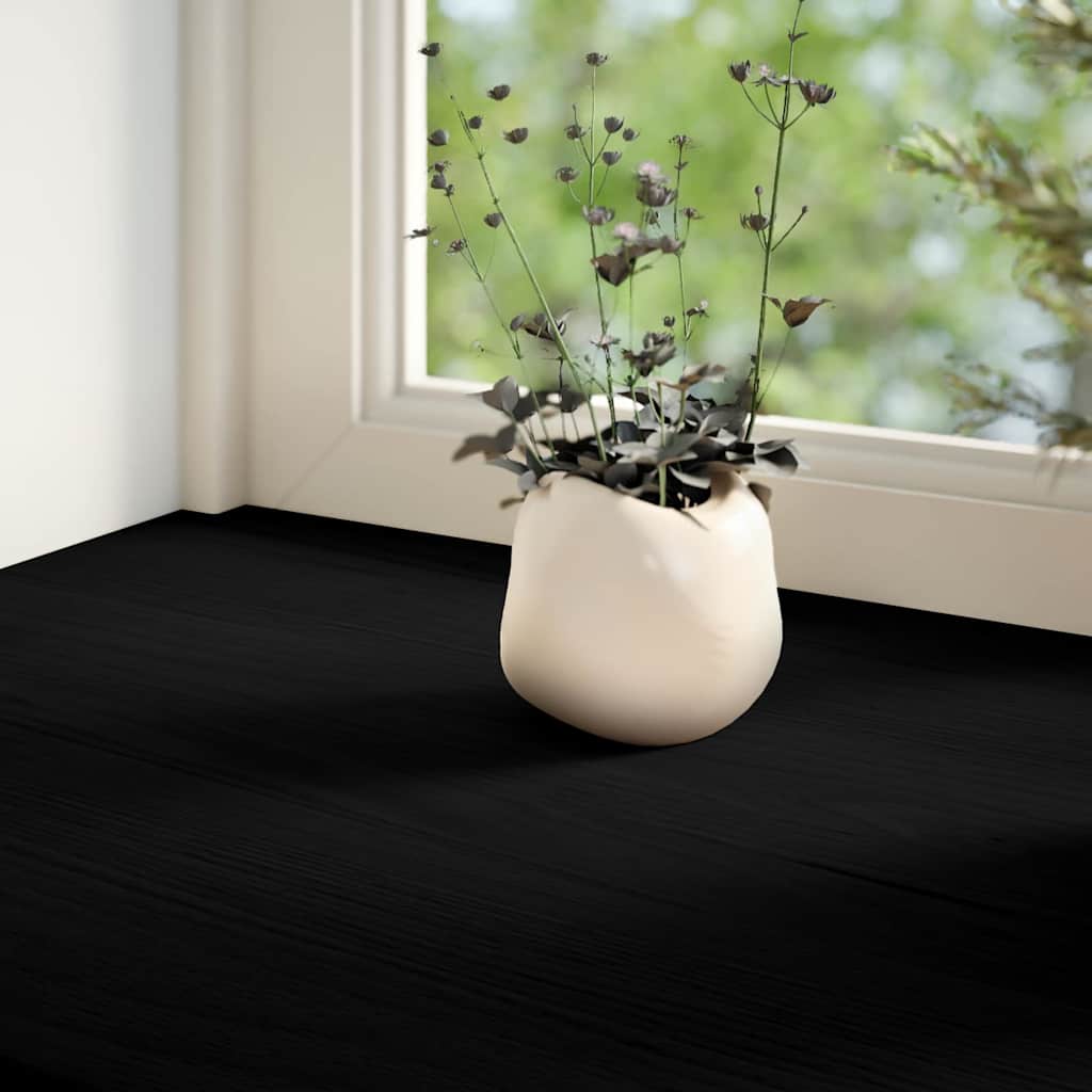 VIDAXL -Fensterschwester 2 PCs 160x20x2 cm Feste Eichenholz dunkelbraun