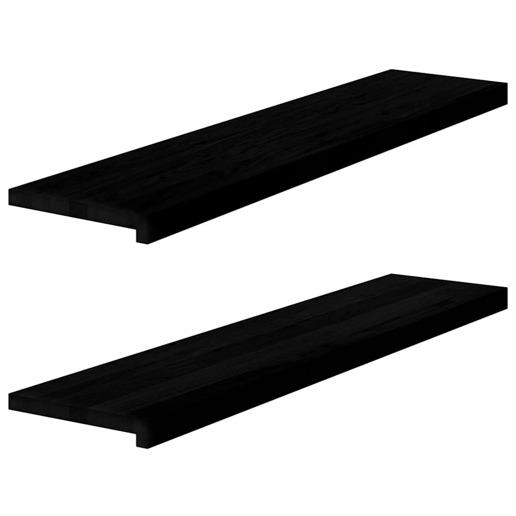 VIDAXL -Fensterscheiben 2 PCs 110x25x2 cm feste Eiche dunkelbraun