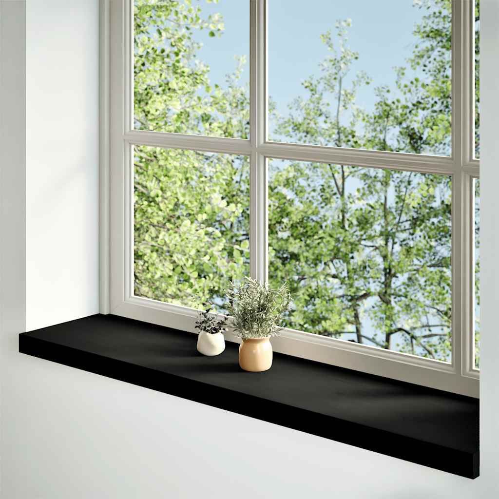 VIDAXL -Fensterscheiben 2 PCs 110x25x2 cm feste Eiche dunkelbraun