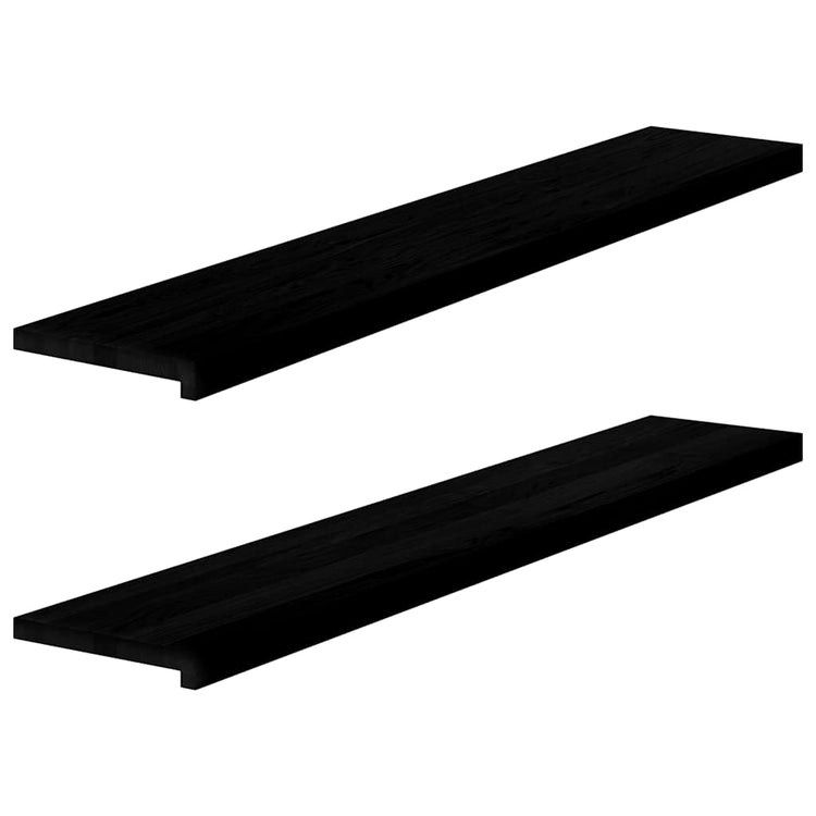 VIDAXL -Fensterscheiben 2 PCs 140x25x2 cm feste Eiche dunkelbraun