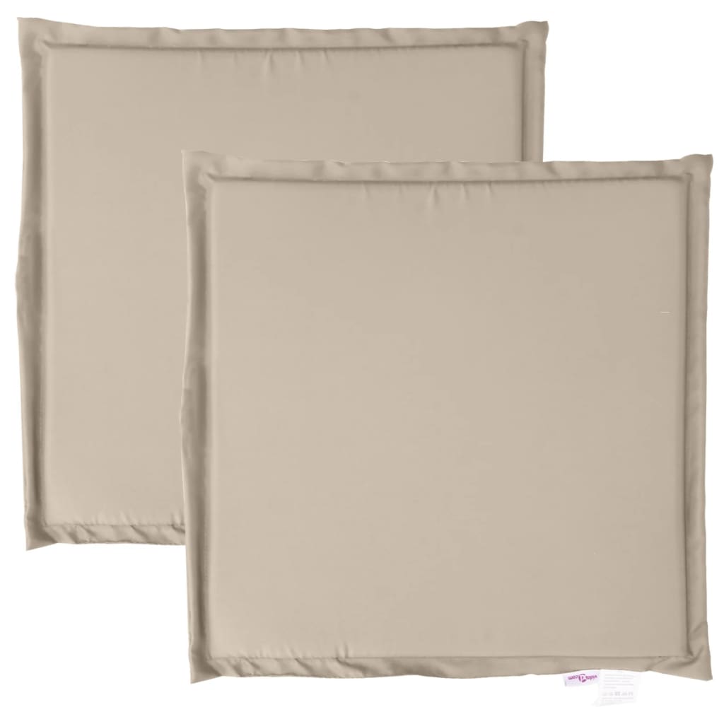 VIDAXL Garten Sitzkissen 2 Stcs Quadrat 45x45x2 cm Taupe