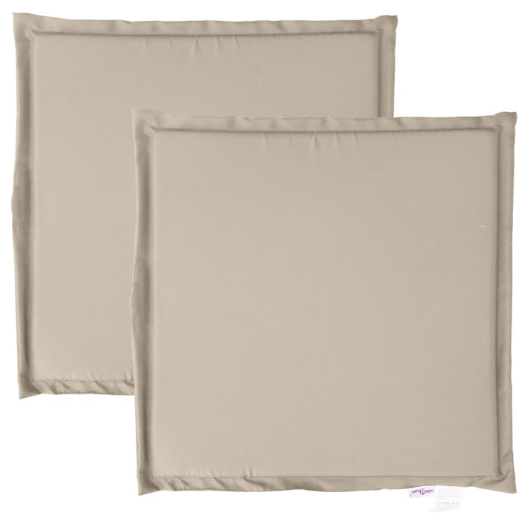 VIDAXL Garten Sitzkissen 2 Stcs Quadrat 45x45x2 cm Taupe