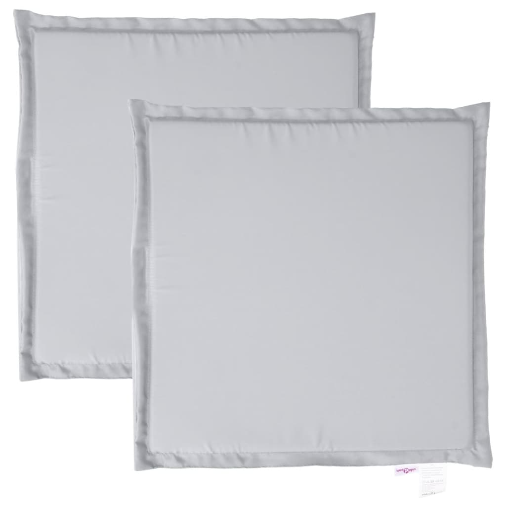 Vidaxl Garten Sitzkissen 2 St Quadrat 45 x 45 x 2 cm hellgrau
