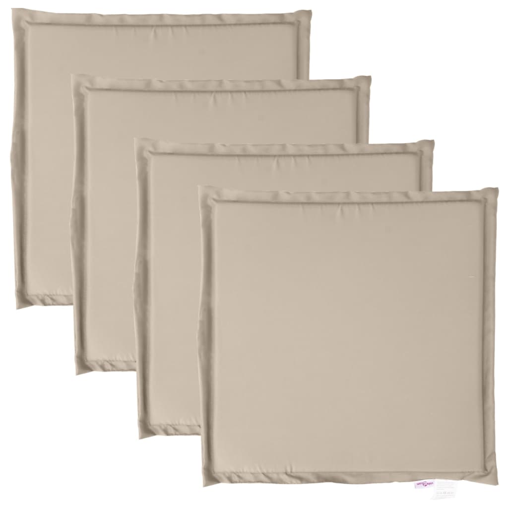 VIDAXL GARDE SEAT KISSE 4 PCS Quadrat 45x45x2 cm Taupe