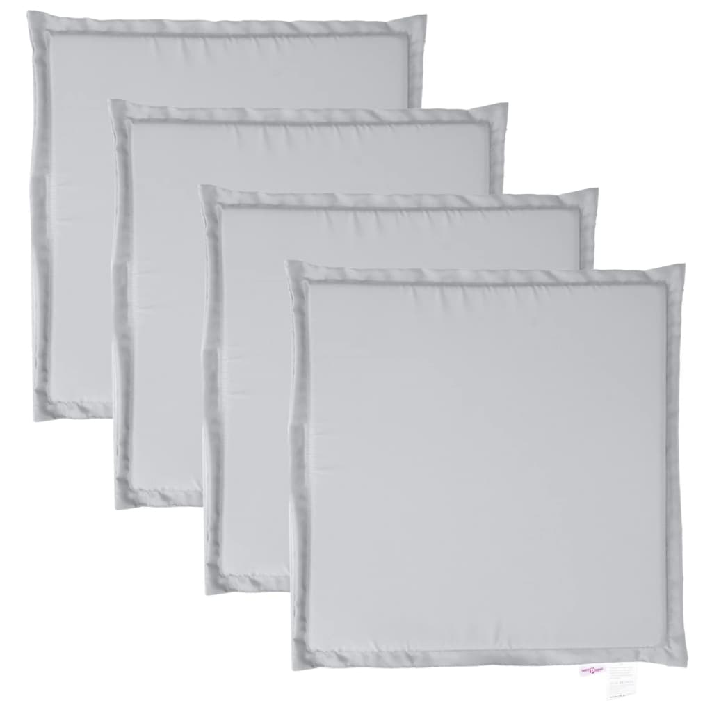 Vidaxl Garten Sitzkissen 4 ST Quadrat 45x45x2 cm hellgrau