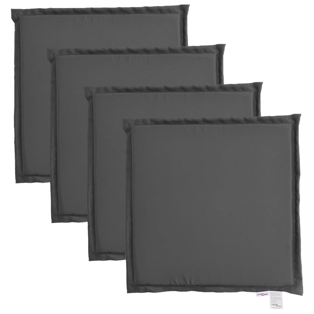 VIDAXL GARDE SEAT KISSEN 4 PCS Quadrat 45 x 45 x 2 cm Anthrazit -gelöscht