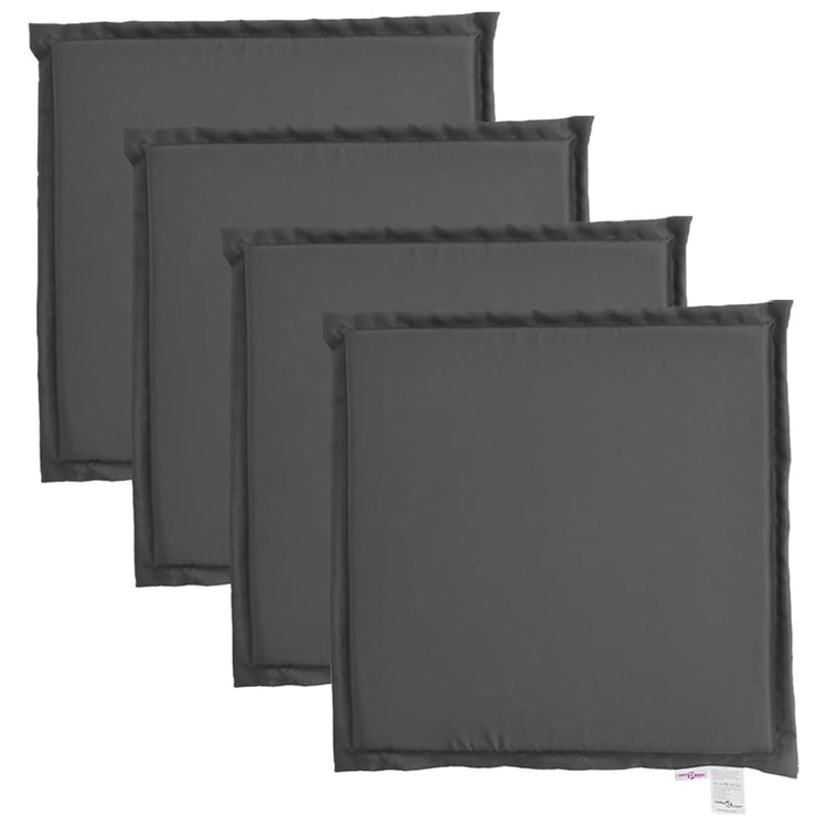 VIDAXL GARDE SEAT KISSEN 4 PCS Quadrat 45 x 45 x 2 cm Anthrazit -gelöscht
