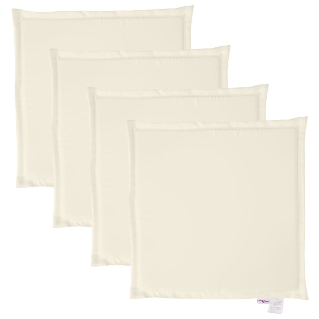Vidaxl Garden Sitzkissen 4 Stcs Quadrat 45x45x2 cm creme -geläutet