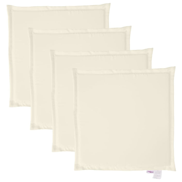 Vidaxl Garden Sitzkissen 4 Stcs Quadrat 45x45x2 cm creme -geläutet