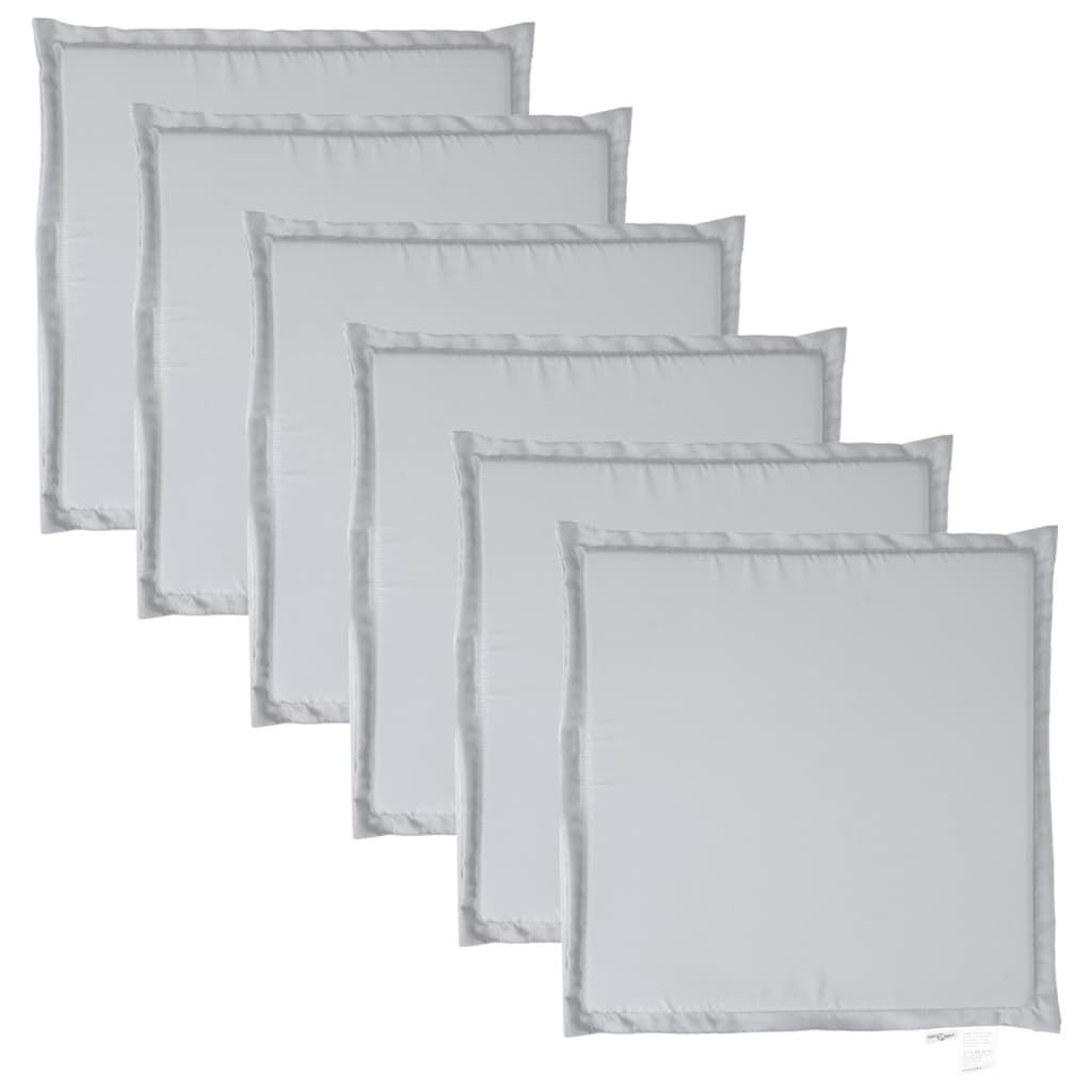 Vidaxl Garten Sitzkissen 6 Stcs Quadrat 45x45x2 cm hellgrau