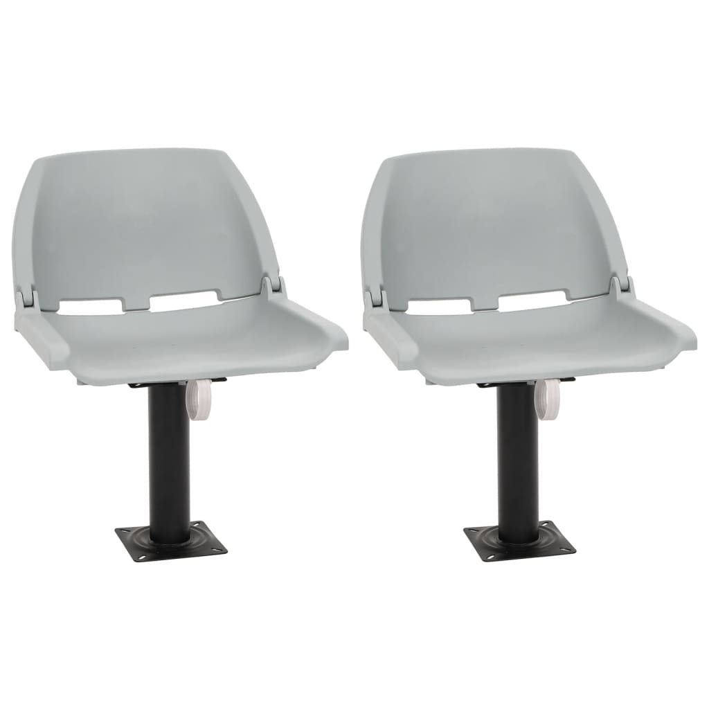 Vidaxx 4-teiliges Bootsstuhl-Set klappbar 48x51x41 cm grau