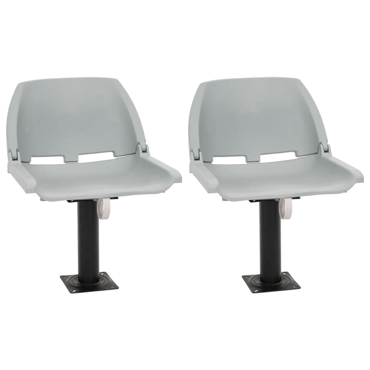 Vidaxx 4-teiliges Bootsstuhl-Set klappbar 48x51x41 cm grau