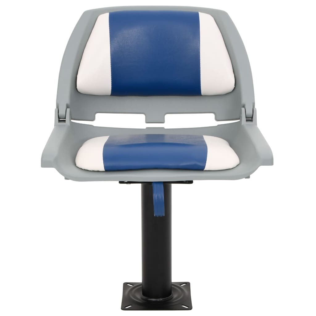 Vidaxx 2-teiliges klappbares Bootsstuhl-Set 48x51x41 cm blau und weiß
