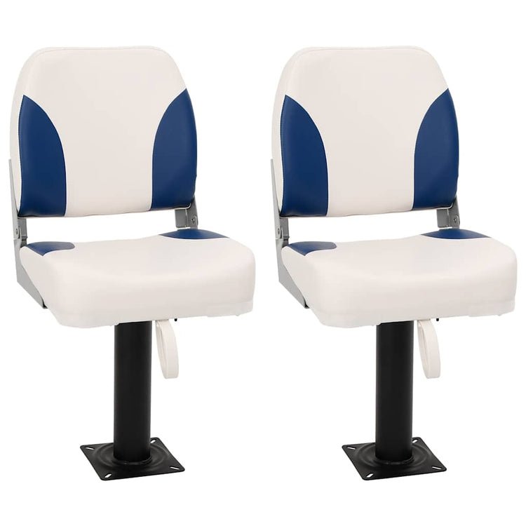 Vidaxx Bootsstuhl 2er Set klappbar 41x36x48 cm blau und weiß