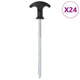 Vidaxl -Zeltstifte 24 Sts Ø7 mm 17 cm verzinkter Stahl