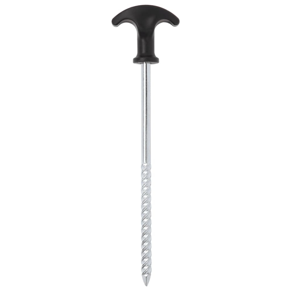 Vidaxl -Zeltstifte 12 ST Ø7 mm 20 cm verzinkter Stahl