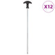 Vidaxl -Zeltstifte 12 ST Ø7 mm 30 cm verzinkter Stahl