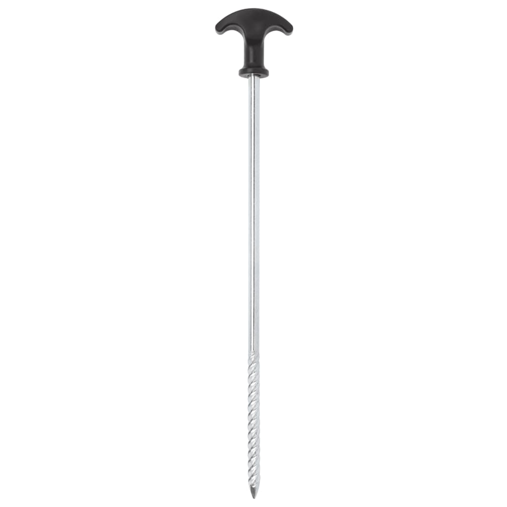 Vidaxl -Zeltstifte 12 ST Ø7 mm 30 cm verzinkter Stahl