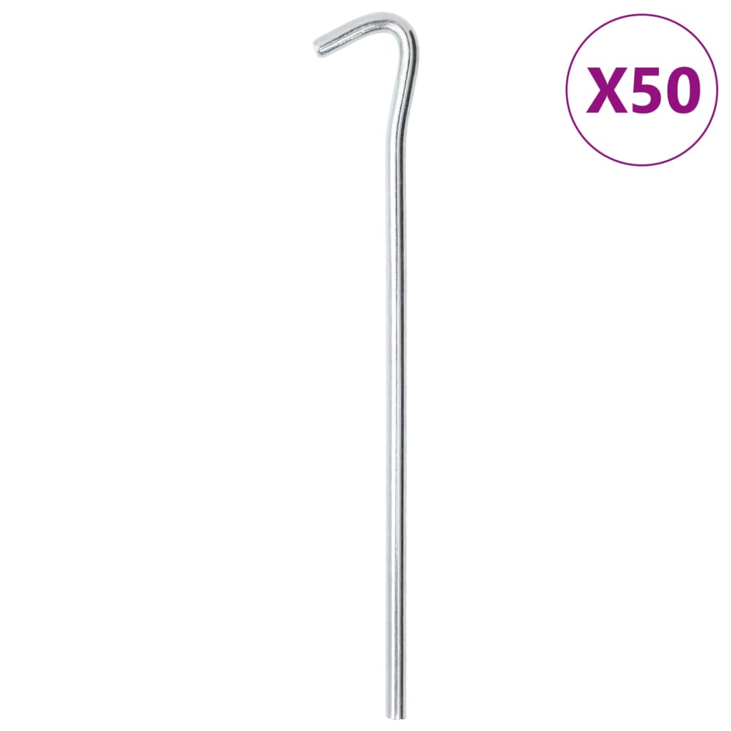 VIDAXL Zelt Frar 50 Sts Ø7 mm 23 cm verzinkter Stahl
