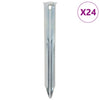 Vidaxl -Zeltstifte 24 St Ø20 mm 17 cm verzinkter Stahl