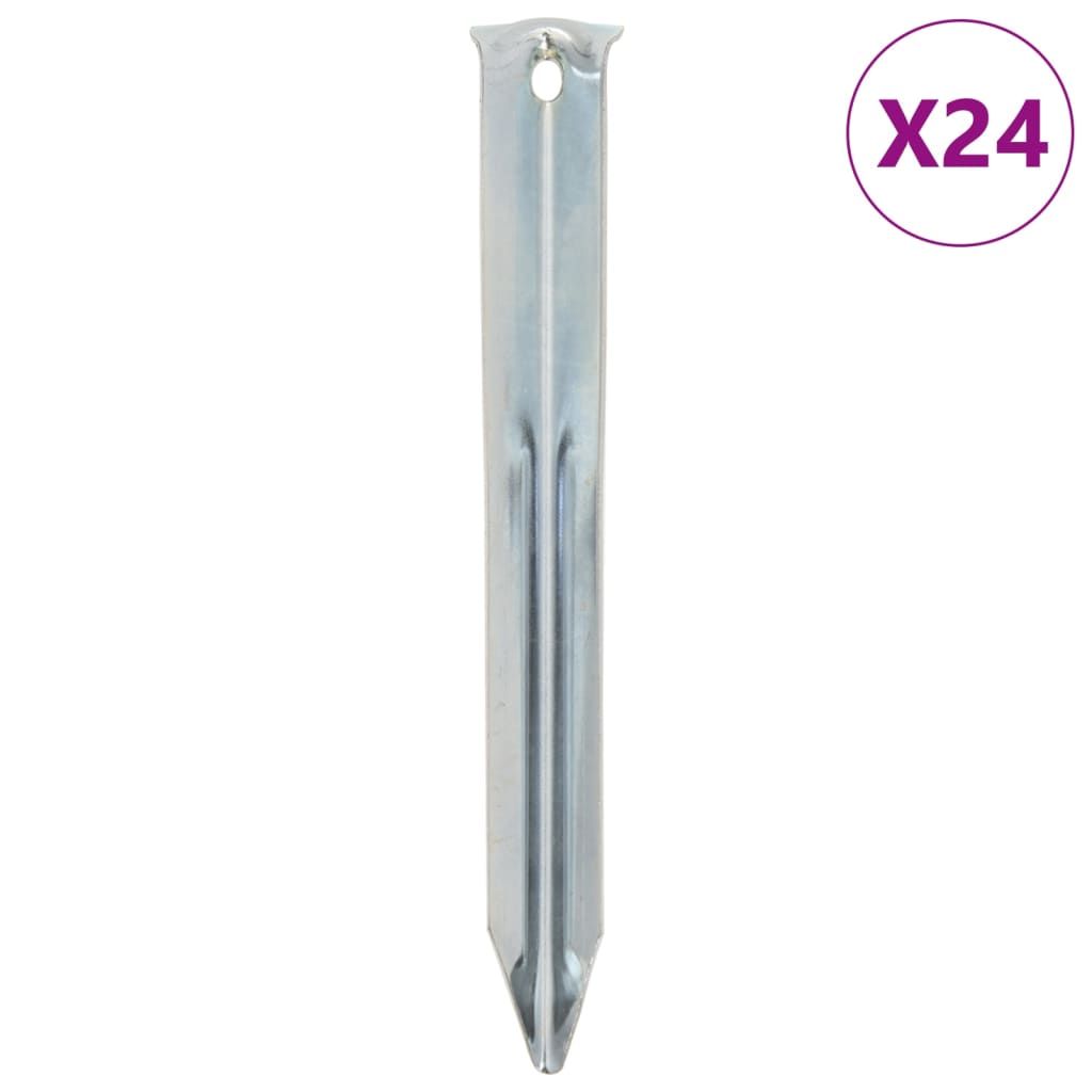 Vidaxl -Zeltstifte 24 St Ø20 mm 17 cm verzinkter Stahl