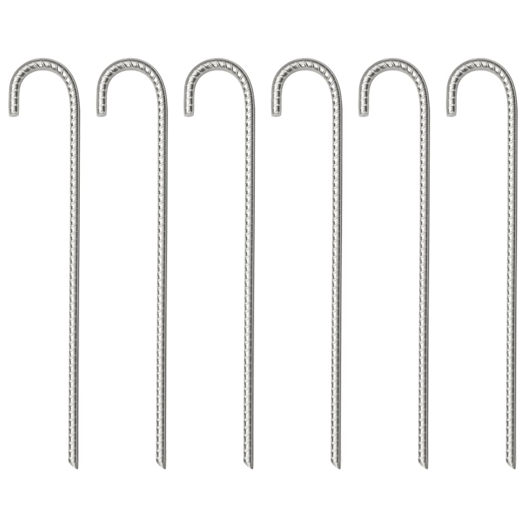 Vidaxl -Zeltstifte 6 St Ø10 mm 37 cm verzinkter Stahl